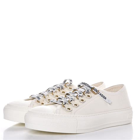 christian Dior white canvas sneakers